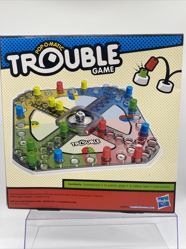TROUBLE Pop-O-Matic THERE'S MORE TROUBLE IN THE BUBBLE Board Table Game H639-1b - Picture 2 of 3