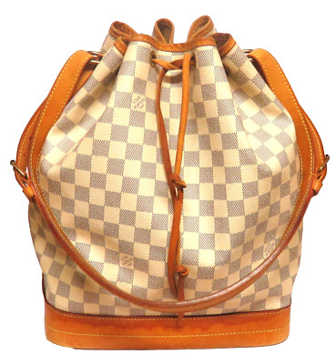 Louis Vuitton Noé Sac Damier Azur Canvas Damen Shopping Schultertasche - 2009