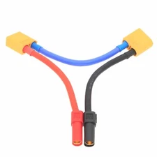 RC Series Wire XT150 1 Female to 2 Male XT90 10AWG 10CM Cable Doubles Voltage
