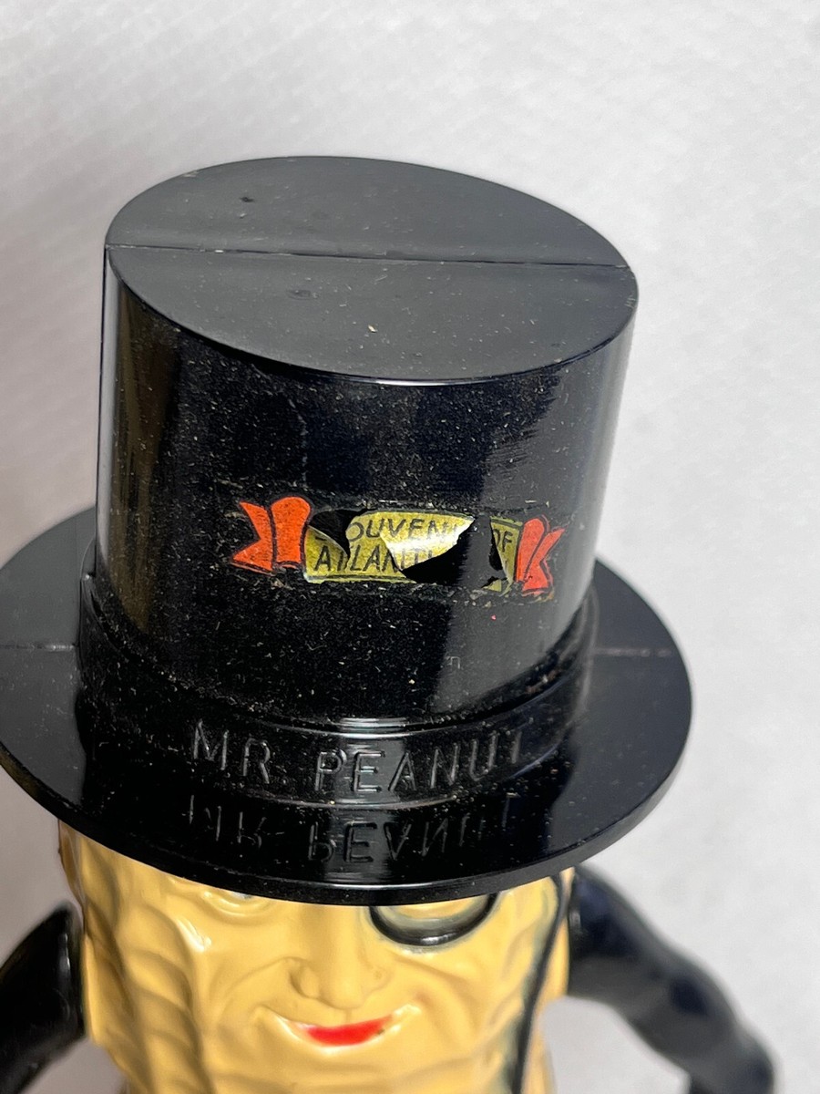 Vtg Working Planters Nuts Mr. Peanut Walking Man Wind Up Toy With
