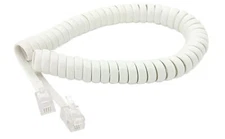 Steren 15ft Handset Cord Coiled White