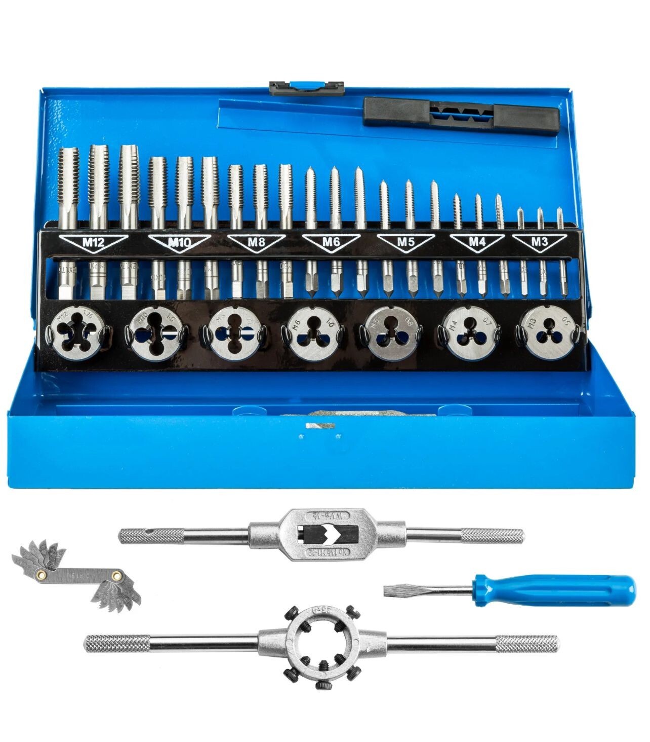 Offerta Set Filettare 32 Pezzi M3-M12 - Valigetta Metallo Inclusa