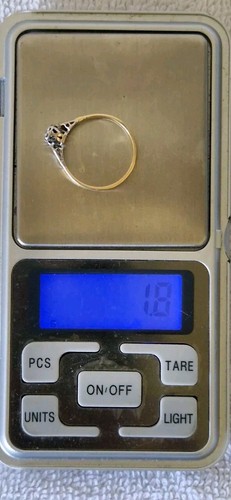 18ct GOLD 0.20ct DIAMOND SOLITAIRE RING SET IN PLATINUM SIZE P1/2 - Picture 8 of 8