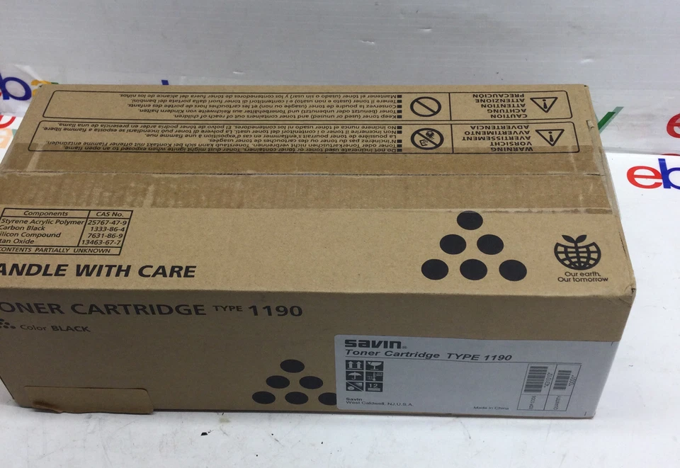 431010 SAVIN FAX 1190L TONER CARTRIDGE BLACK New Sealed Box - Image 3 of 4