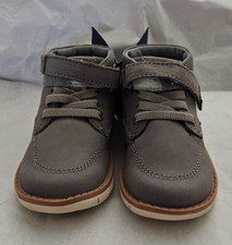 Stride Rite Kids SRT QUINN Gray Leather Boots Size 6M Boys