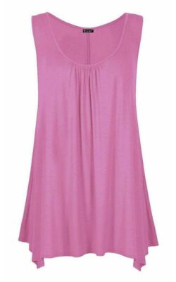 Damen?s Ladies Taschensaum Swing Top Plain Round Scoop Neck T-Shirt Top