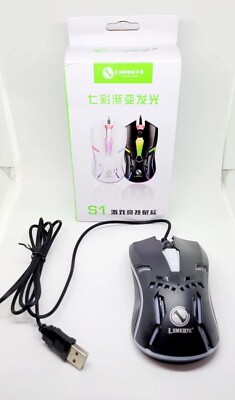 Led Luminous Backlit Wire Mouse USB for Descktop, Laptop