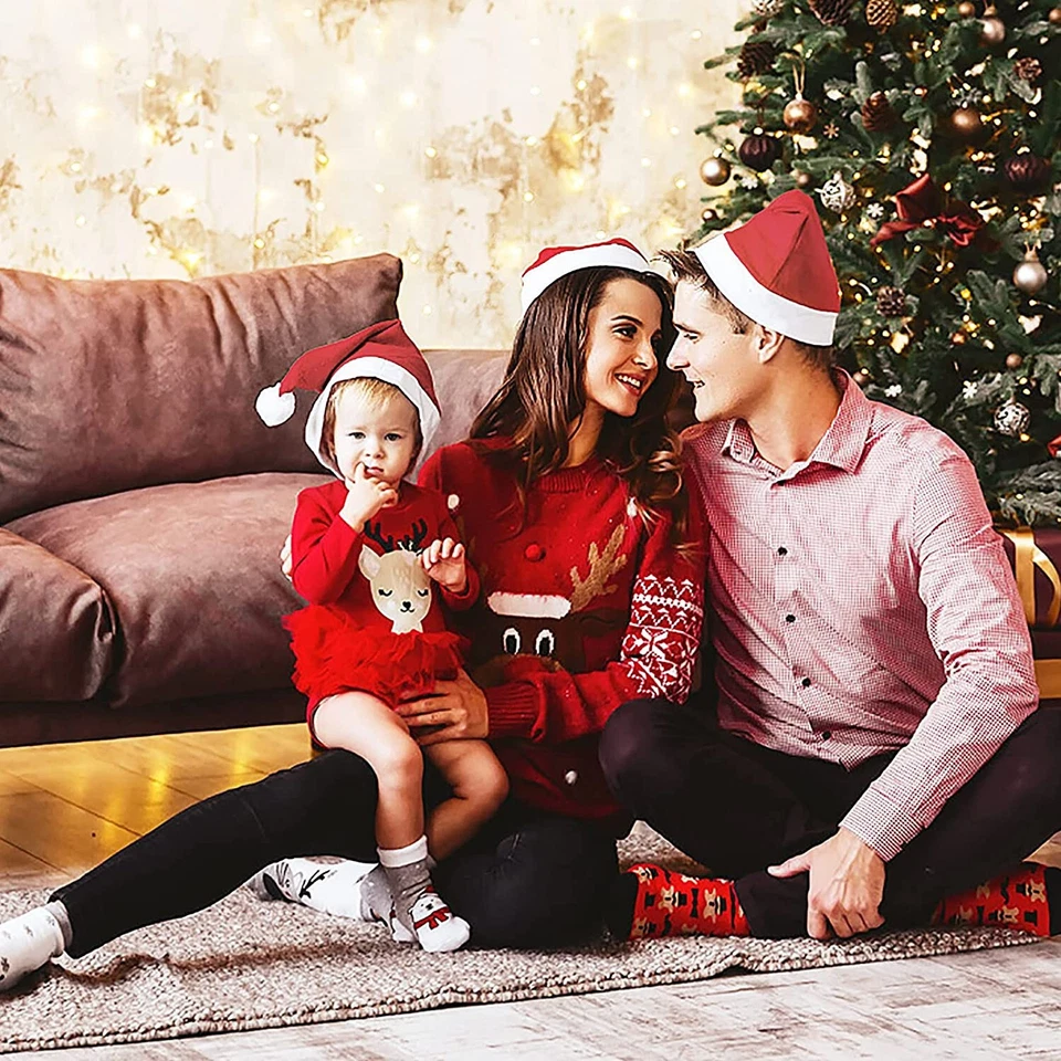 Xmas Hats Christmas Hat Adult Party Fancy Dress Santa Decorations Bulk Wholesale - Image 2 of 4