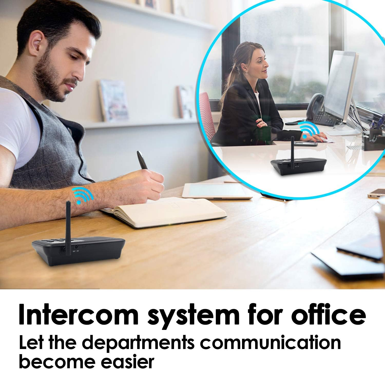 Intercoms Wireless for Home, Two-Way Real-Time Intercom | 5280 Ft Long ...