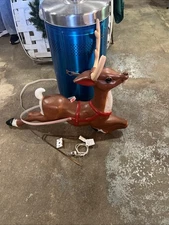 Vintage General Foam Reindeer Lighted Blow Mold Christmas Yard Decor
