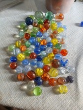Lot of 80 Vintage CAT'S EYE Marbles - USED Good Condition From Marble Dig Lot 6