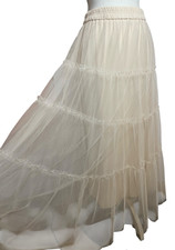 NWT Medium Maxi Skirt Romantic Fem Tulle Tiered Coquette Ballet Whimsi Fairycore