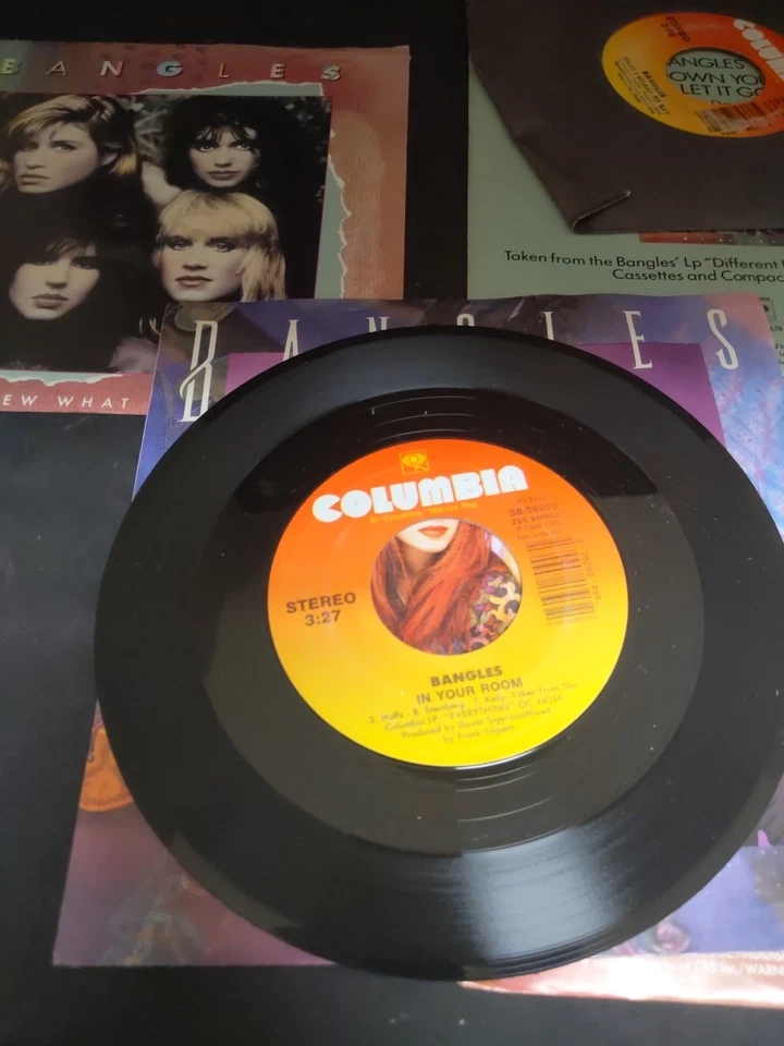 Bangles Columbia Single 45 RPM Records Lot Of 7 Foto 4 de 4
