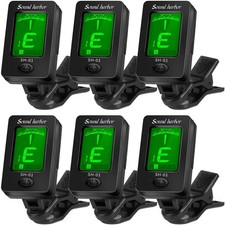 Guitar Tuner Clip On Ukulele Tuner for All Instruments Guitar Bass Ukulele Vi...