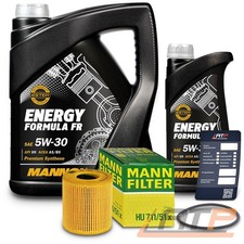 MANN ÖLFILTER + 6l 5W-30 FÜR FORD C-MAX FOCUS KUGA MONDEO MINI OPEL GRANDLAND