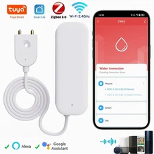 ZigBee WiFi Water Leakage Sensor Flood Alarm Leak Detector Smart Home