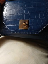Moda Luxe Clutch/Crossbody Vegan Leather Navy...