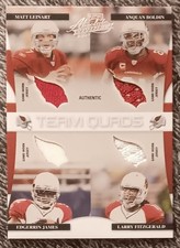 2008 Playoff Absolute Team Quad Jersey Fitzgerald Boldin Leinart James #93/100