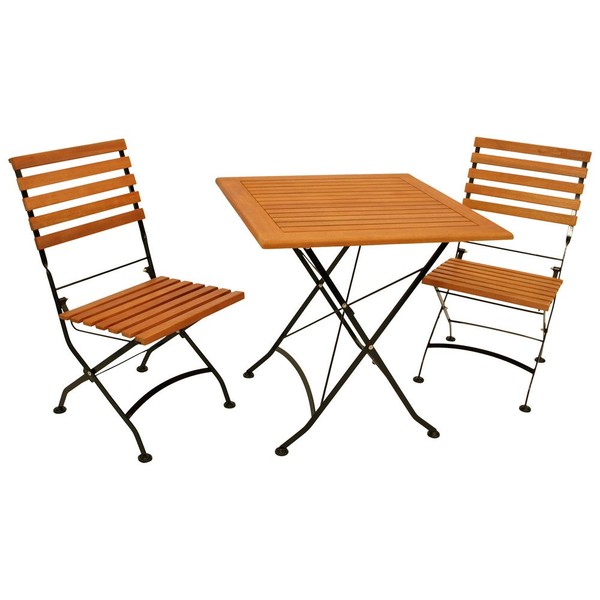 Bistro Set 3-Teilig Klappbar Sitzgruppe Klappgarnitur GartenmöBel Biergarten-image