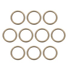 10pcs O Ring Buckles 1" Zinc Alloy Electroplated Round Buckles, Bronze