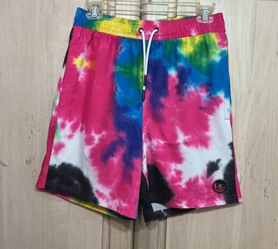 Neff Drawstring Colorful Tie-Dye Board Shorts Men's Size Medium