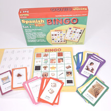 Edupress Spanish in a Flash Bingo Game Set 1 EP62345 Vocabulary Language Cards