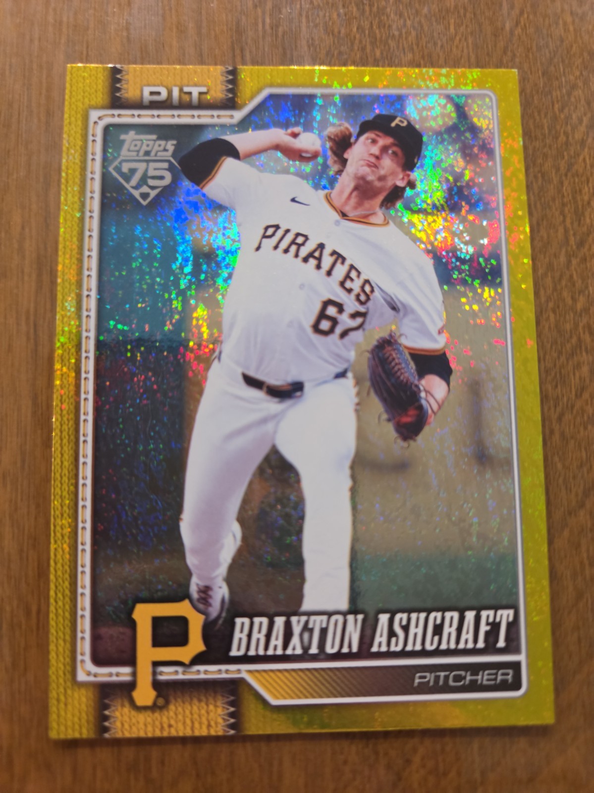 2026 Topps Series 2 #589 Braxton Ashcraft Yellow Holo Foil /399 - COLOR MATCH!