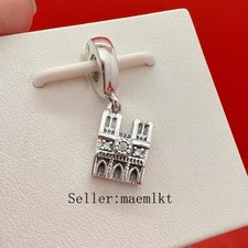 New 925 Sterling Silver Notre Dame Dangle Charm,Charm for bracelet
