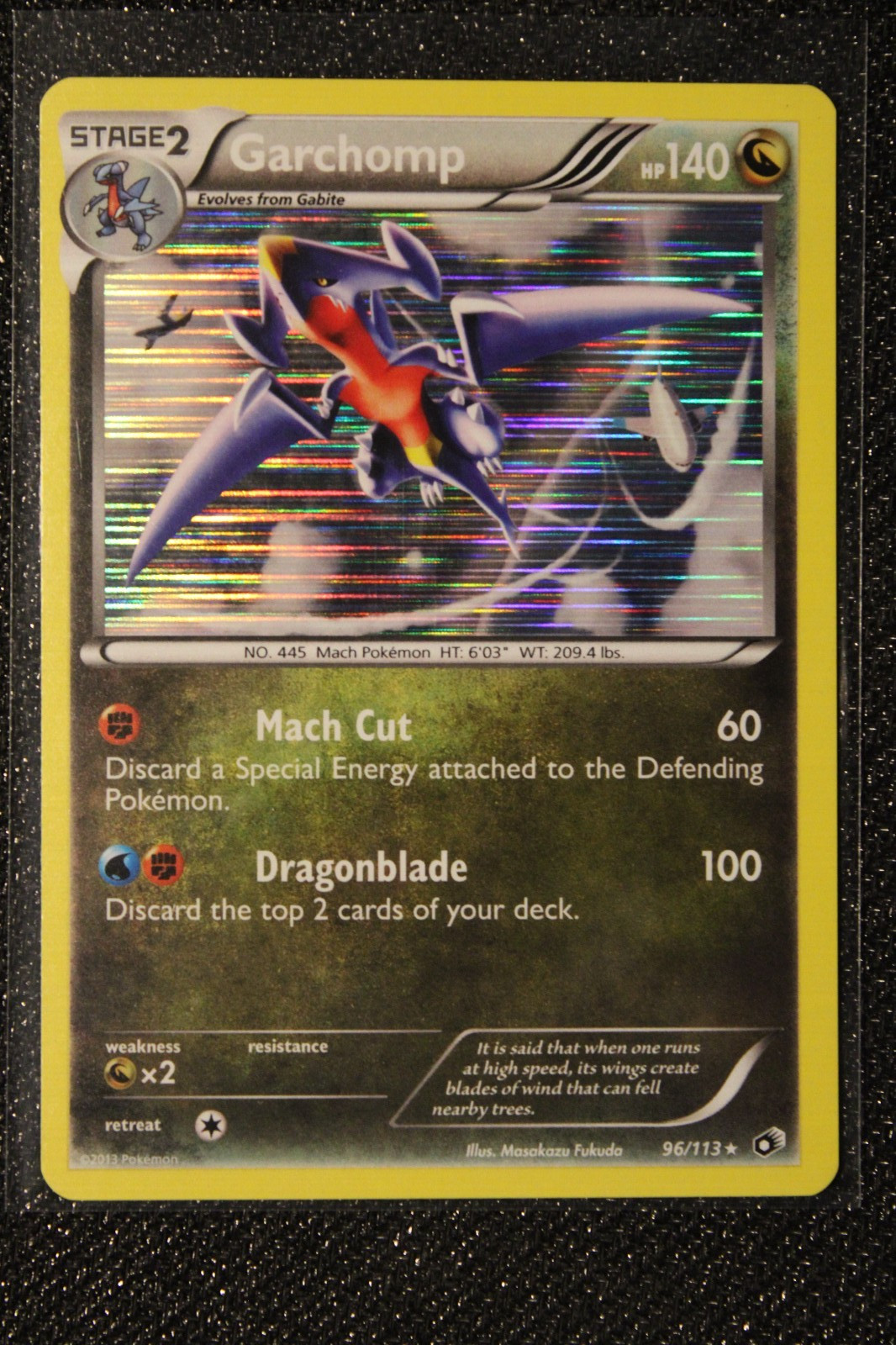 2013 Black and White Garchomp 96/113 Legendary Treasures Holo Pokemon TCG