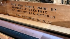 TR0031 Vtg Automatic Electric Brockville ON Wall Mounted Movie Picture Screen