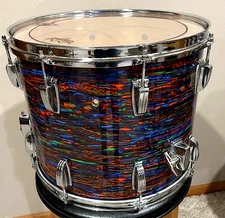 90's Ludwig 15 x 12 Pyschedelic Wrap Converted Floor Tom 6 Ply  Pls Read!!