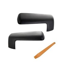 Mirror Cover Cap Trim Compatible with 2019-2024 Chevy Silverado Texture Black