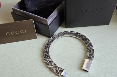 Gucci Armband ineinandergreifend g Silber 925 19cm