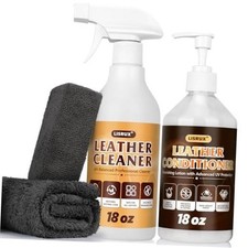 Leather Cleaner and Conditioner Kit-2 18oz, Leather Cleaner for 18 Fl Oz KIT