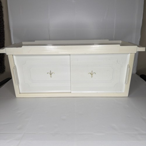 Plastic Vintage Cabinet Sliding Door Storage Medicine Bathroom MCM Shelf Display