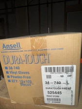 Ansell Dura-Touch Vinyl Large Gloves Powder-Free 34-740 1000 Pieces