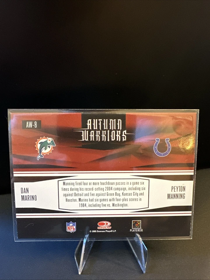 2005 Donruss Zenith - Autumn Warriors Peyton Manning, Dan Marino #AW-8 - Image 2 of 4