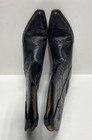 Tony Lama Black Leather Western Cowboy Boots Stitched Pointed Toe Size 7.5 — photo 5