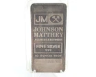 Johnson Matthey - 10 oz .999 Fine Silver Bar - Smooth Back - Low Serial #089225