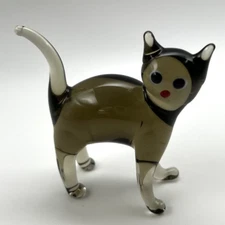 New Season!! Murano Glass Handcrafted Unique Lovely Size 2 Cat Figurine