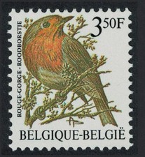 Belgium European robin Bird Buzin  Rouge-gorge  3f.50 1986 MNH SG#2847a