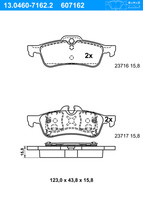 ATE BremsbeläGe Hinten (13.0460-7162.2) FüR Mini | Scheibenbremsbelagsatz,