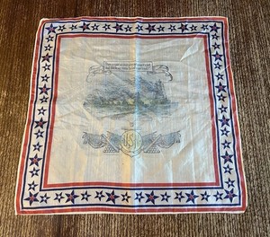 WWI USN U.S. Navy Atlantic Battleship Fleet Silk Handkerchief Scarf 17” x 17”