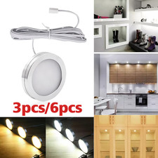 LED Under Cabinet Lights 3/6Pcs Under Counter Lighting Kit for Kitchen Cupboard
