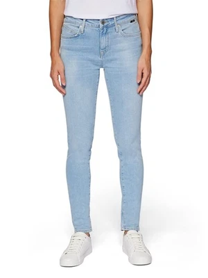 MAVI Damen Jeans ADRIANA Mid-Rise Super Skinny, Hellblau denim, W30 L30