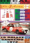 DECAL LANCIA FULVIA HF AMILCARE BALLESTRIERI R. SANREMO 1972 WINNER (08)