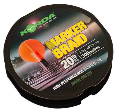 Korda Marker Braid Line Long Casting Braided Mainline 300m 20lb Fishing Line