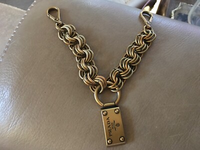 PRADA Messing Taschenanhänger gebraucht echt