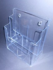 Clear 2 Slot Letter Size Magazine Flyer Business Brochure Office Display Stand