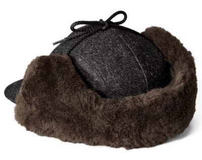 Filson Double Mackinaw Cap 11060041 MADE IN USA Charcoal Dark